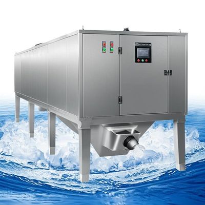 شراء 53.8kw Refrigerating Capacity Freshwater Flake Ice Machine with 1.5-2.5mm Ice Thickness and 500KG Storage Capacity online manufacture
