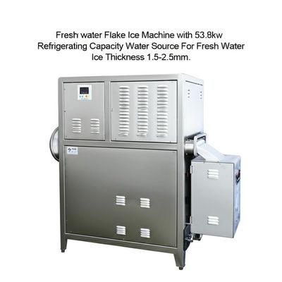 شراء Freshwater Flake Ice Machine with 53.8kw Refrigerating Capacity 10000kg/24h Production and 1.5-2.5mm Ice Thickness online manufacture
